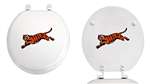 White Finish Round Toilet Seat with the Cincinnati Bengals NFL Logo