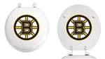 White Finish Round Toilet Seat with the Boston Bruins NHL Logo