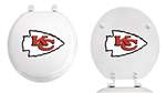 White Finish Round Toilet Seat with the Kansas City Chiefs NFL Logo