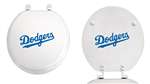 White Finish Round Toilet Seat w/Los Angeles Dodgers MLB Logo