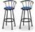 2 24" Tall Detroit Lions NFL Football Themed Specialty / Custom Black Barstools