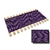 PURPLE-BLACK Burlap Strap Full Size Bed Slats Support / Bunkie Board