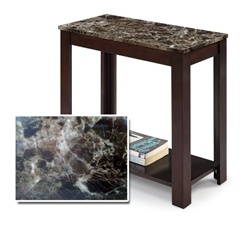Marble Style Chairside End Table Black Nightstand  Table Living Room wood wooden accent table apartment accent table wood wooden furniture  living room end table side table traditional modern bedroom living room furniture nightstand accent table