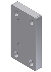 Adapter Plate - From Superchuck Model B with 1.25", 1.5" square to PIO/W35