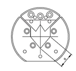 Insert Replacement set for 35 series VT2 (45 Degree Entry)Series safety chucks, 38mm Square Pocket (One set per safety chuck)