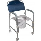 Aluminum Shower Chair and Commode with Casters