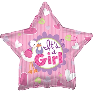 "It's a Girl" Girl Foil Balloon