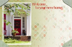 "Welcome To Your New Home" : Red door (Pack of 50 enclosure cards)