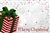 "Merry Christmas" : Red and green present (Pack of 50 enclosure cards)