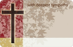 "With Deepest Sympathy" Wooden cross (Pack of 50 enclosure cards)