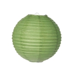 Battery Operated Paper Lantern 8" (Green)