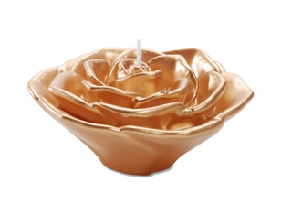 3" Rose Floating Candle - Gold