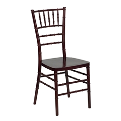 Elegance Mahogany Resin Stacking Chiavari Chair