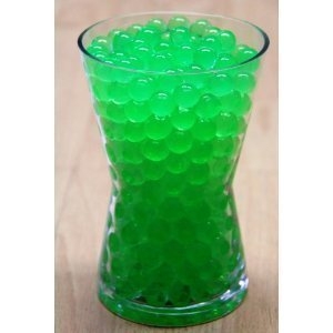 Water Absorbent Marbles, Water Beads, Green - 1 Pound Bag