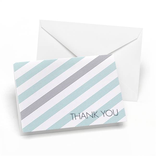 Simple Stripe Thank You - Lagoon & Slate