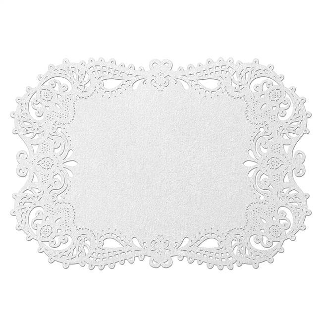 Laser Place Mat - White Shimmer