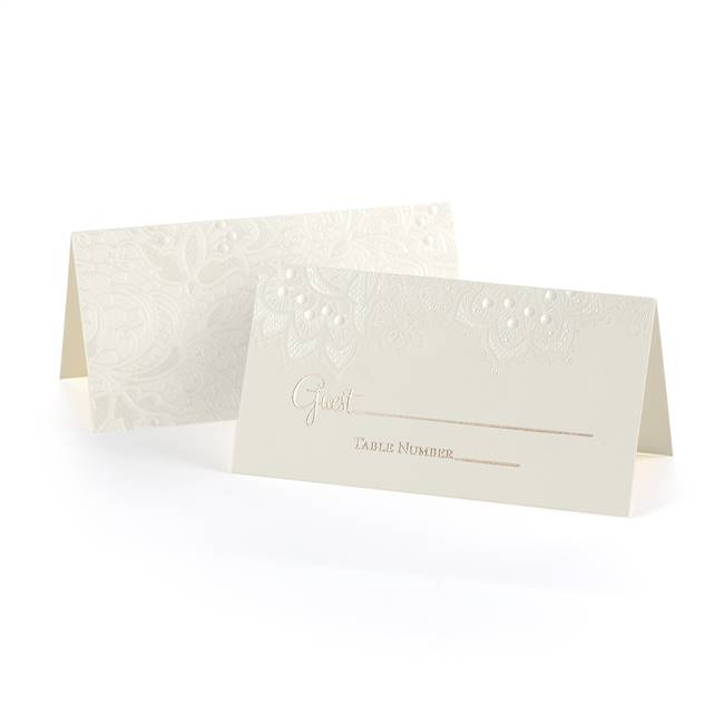 Lace Shimmers Place Card