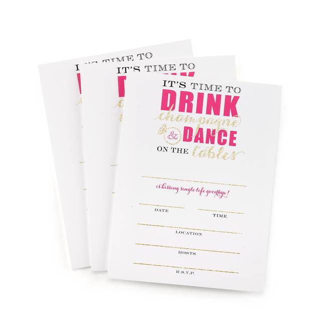 Champagne Dance Bachelorette Invitation