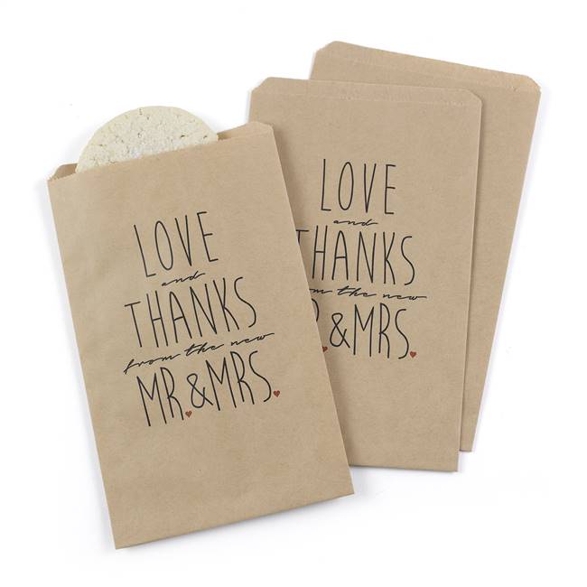 Newlywed Treat Bags - Kraft - Blank