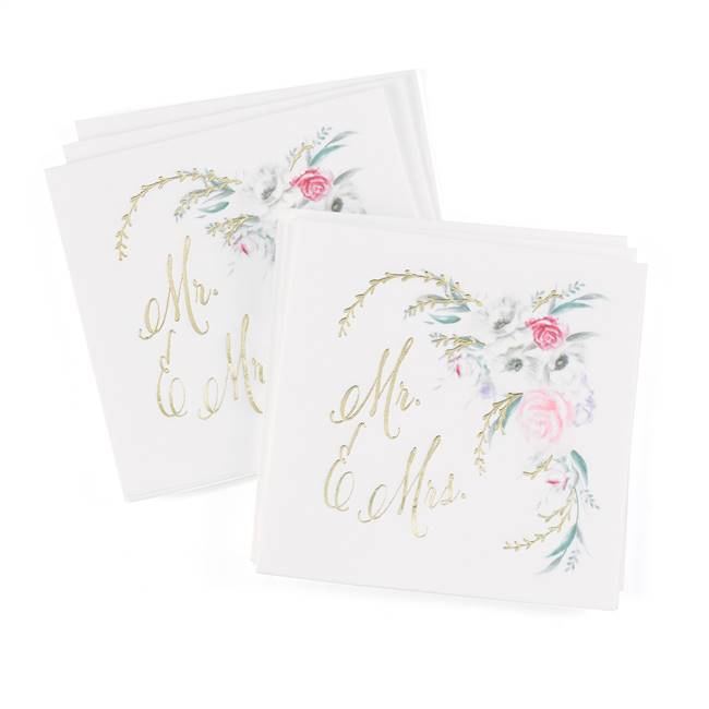 Ethereal Floral Beverage Napkin - Blank