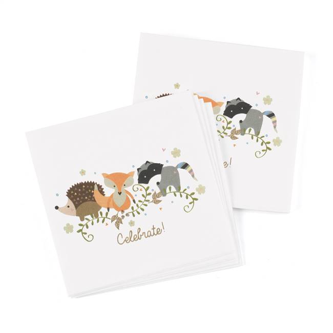 Woodland Animals  Beverage Napkin