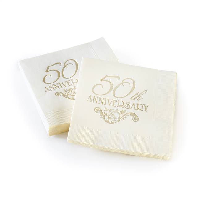 50th Anniversary Napkin - Blank