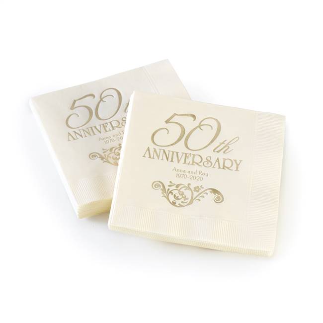 50th Anniversary Napkin -