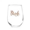 Bride Stemless Wine Glass - Blank