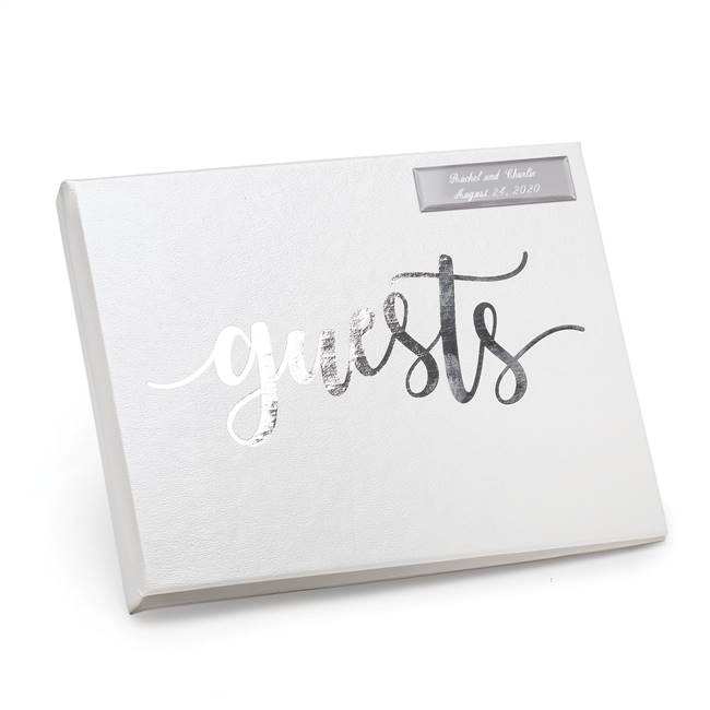 Foil Guest Book - White -