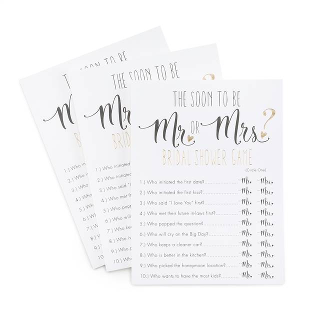 Mr or Mrs Guess Who Newlywed Game
