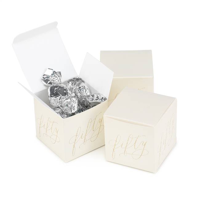 Fifty Years Anniversary Favor Box - Blank