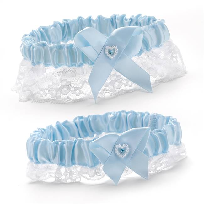 Blue Heart Keep/Throw Garter Set