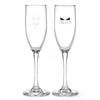 Bride & Groom Flutes with Bow Tie