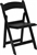 HERCULES Series 1000 lb. Capacity Black Resin Folding Chair with Black Vinyl Padded Seat