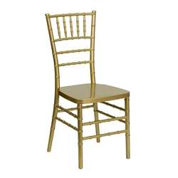 Elegance Gold Resin Stacking Chiavari Chair