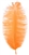 17-21" Ostrich Feathers - Orange (1/2 Pound)