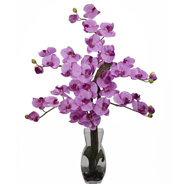 Phalaenopsis w/Vase Silk Flower Arrangement