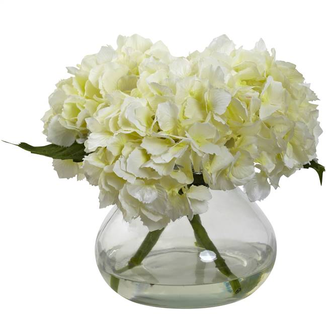 Blooming Hydrangea w/Vase