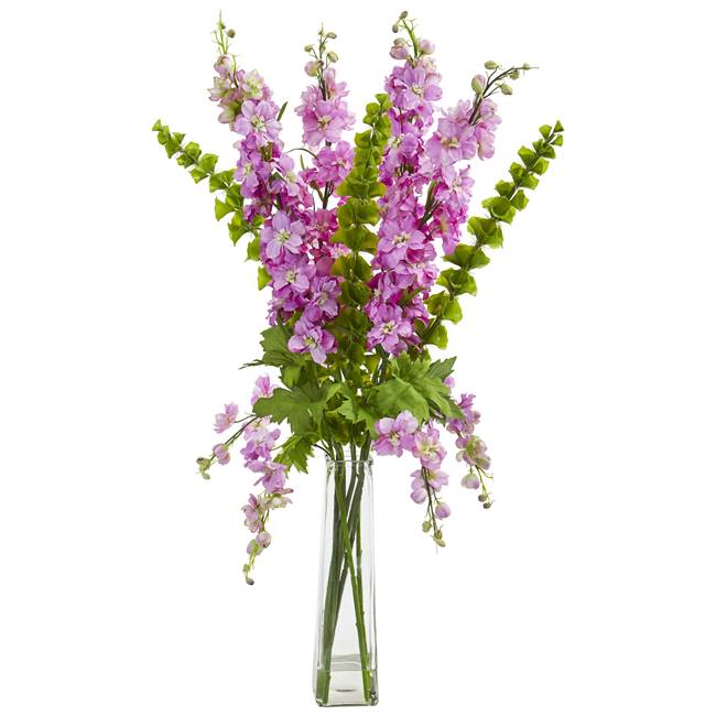 34” Delphinium and Bell of Ireland Artificial Arrangement