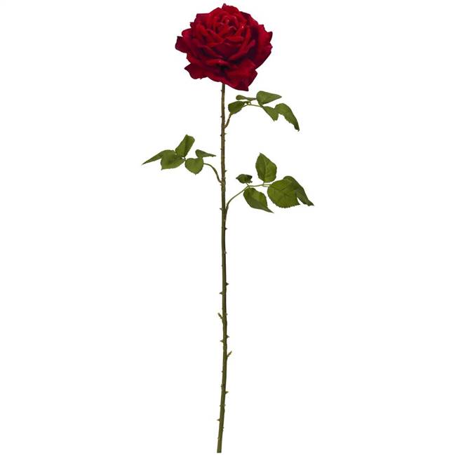 33" Elegant Red Giant Rose Artificial Flower (Set of 4)