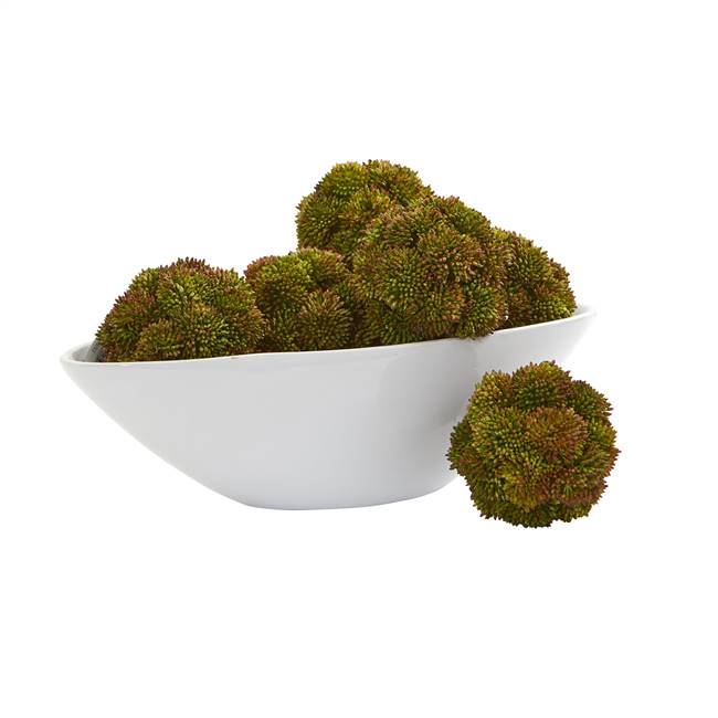 4” Sedum Artificial Succulent Artificial Spheres (Set of 6)