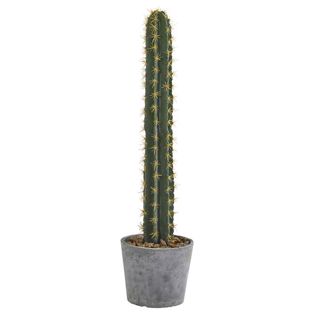 41" Cactus in Stone Planter Artificial Plant