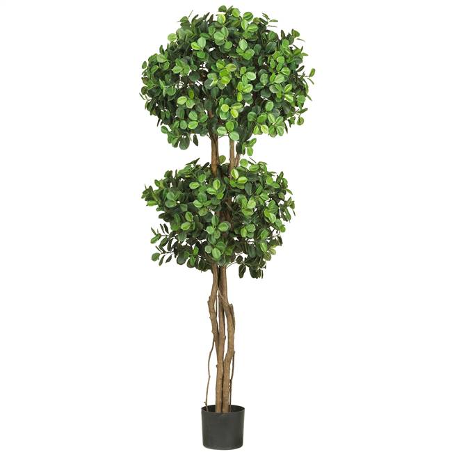 5.5' Eucalyptus Double Ball Topiary Silk Tree