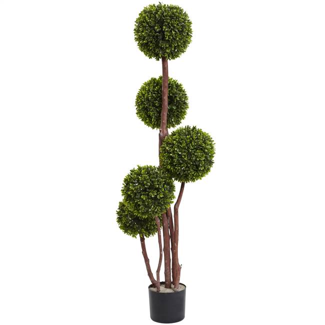 4’  Boxwood Topiary x5 w/420 Lvs UV Resistant (Indoor/Outdoor)