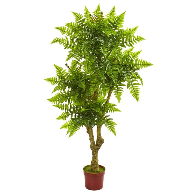 5.5' Boston Fern Artificial Tree UV Resistant (Indoor/Outdoor)