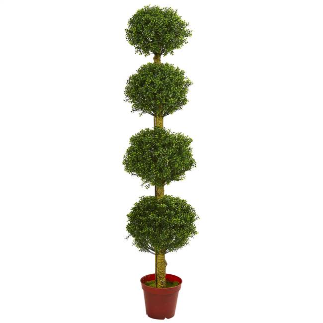 6' Four Tier Boxwood Artificial Topiary Tree UV Resistant (Indoor/Outdoor)