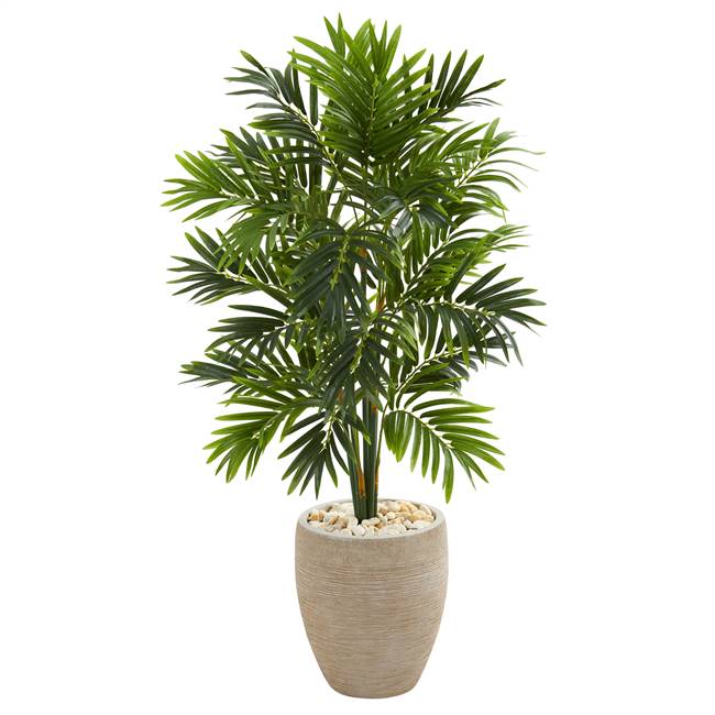 4' Areca Artificial Palm Tree in Sand Colored Planter