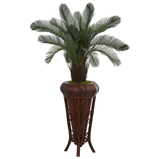 4’ Cycas Artificial Tree in Decoorative Stand UV Resistant (Indoor/Outdoor)