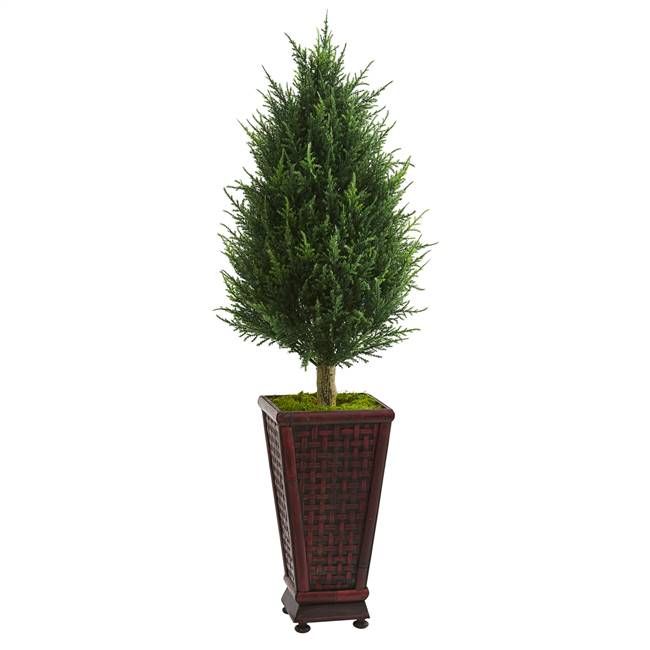4’ Cypress Cone Artificial Tree in Decorative Planter