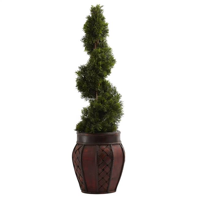 Cedar Spiral w/Decorative Planter